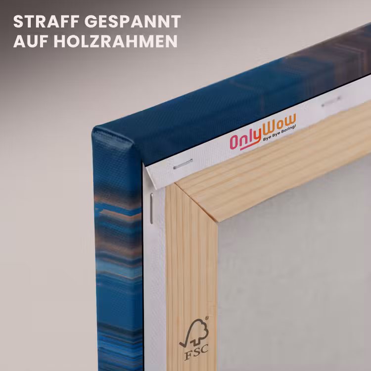 Zee - Zonsondergang - Strand - Wolken - Oranje canvas 2cm klein -uniquesellingpoint_afwerking-onlywow_DE