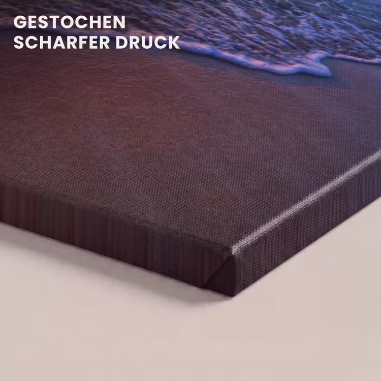 Zee - Strand - Zonsondergang - Wolken - Horizon canvas 2cm klein -closeup_print_DE