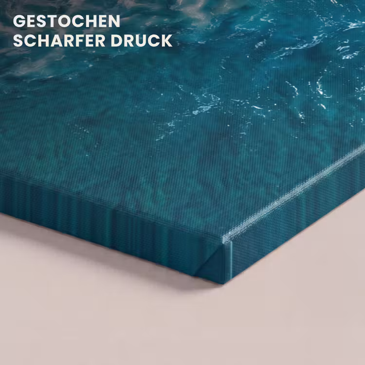 Zee - Strand - Golven - Natuur - Blauw canvas 2cm klein -closeup_print_DE