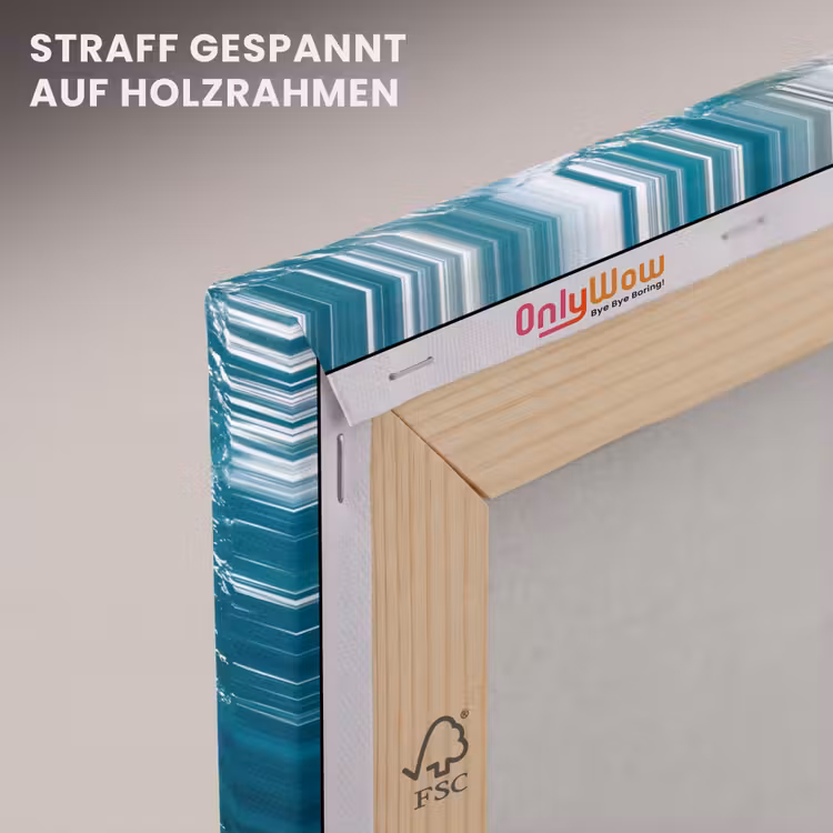 Zee - Strand - Golven - Natuur - Blauw canvas 2cm klein -uniquesellingpoint_afwerking-onlywow_DE