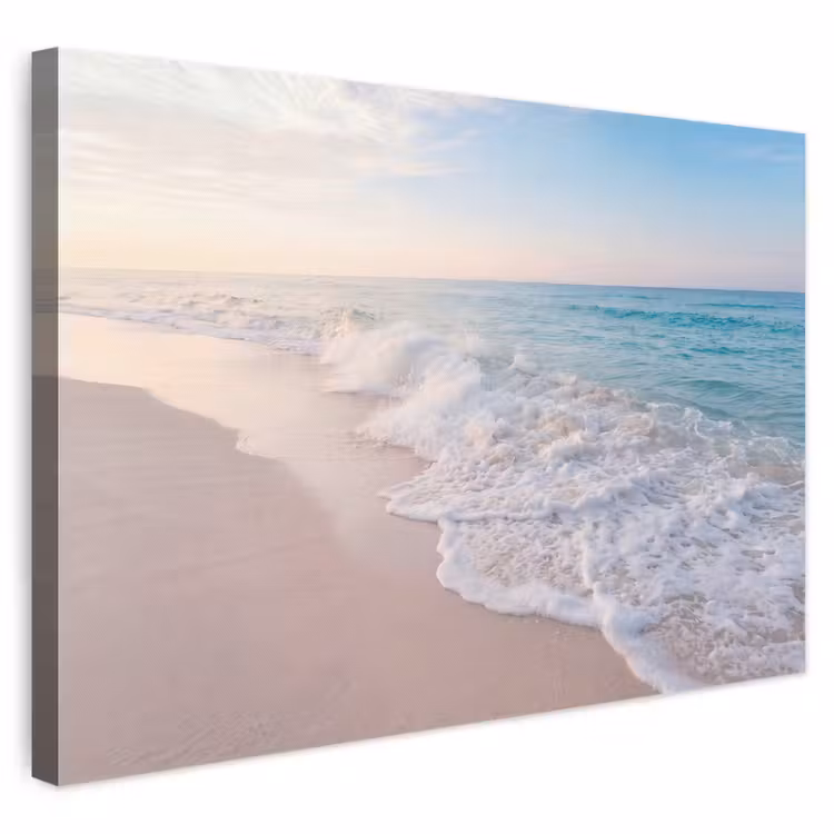 Zee - Golven - Strand - Natuur - Wit canvas 2cm klein -3d