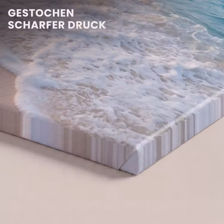 Zee - Golven - Strand - Natuur - Wit canvas 2cm klein -closeup_print_DE
