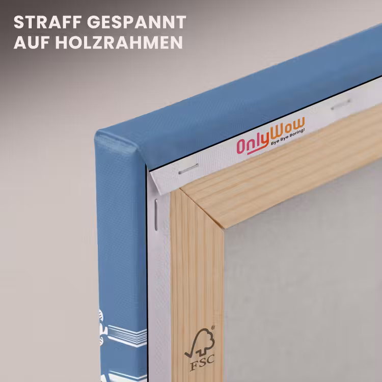 Zeeleven - Koraal - Schelp - Vis - Illustratie - Onderwater canvas 2cm klein -uniquesellingpoint_afwerking-onlywow_DE