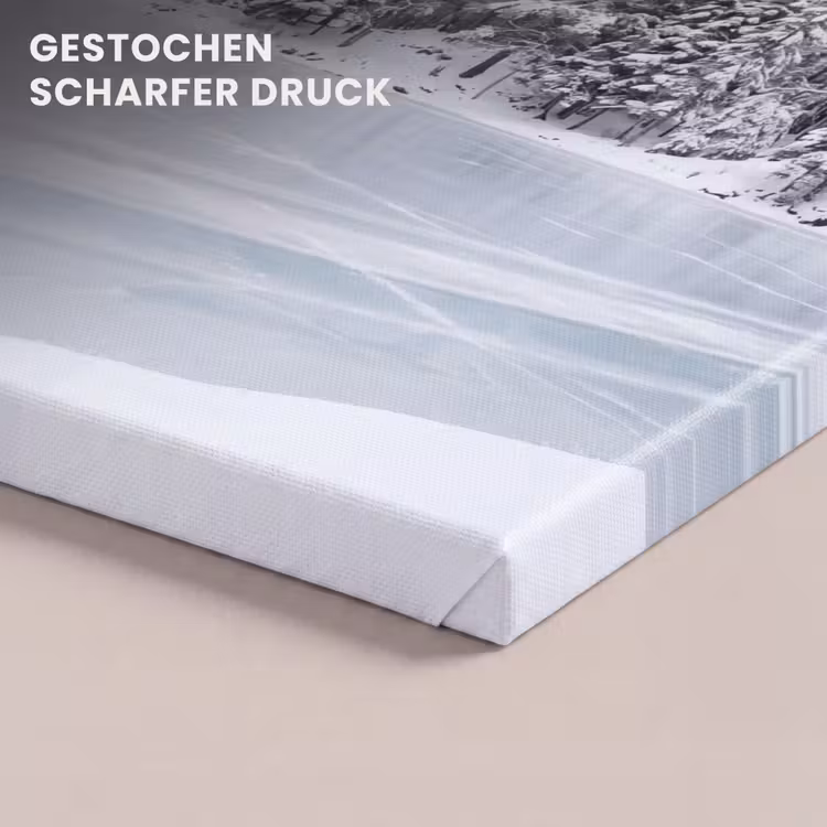 Meer - Dennen - IJs - Winter - Rustgevend canvas 2cm klein -uniquesellingpoint_afwerking-onlywow_DE