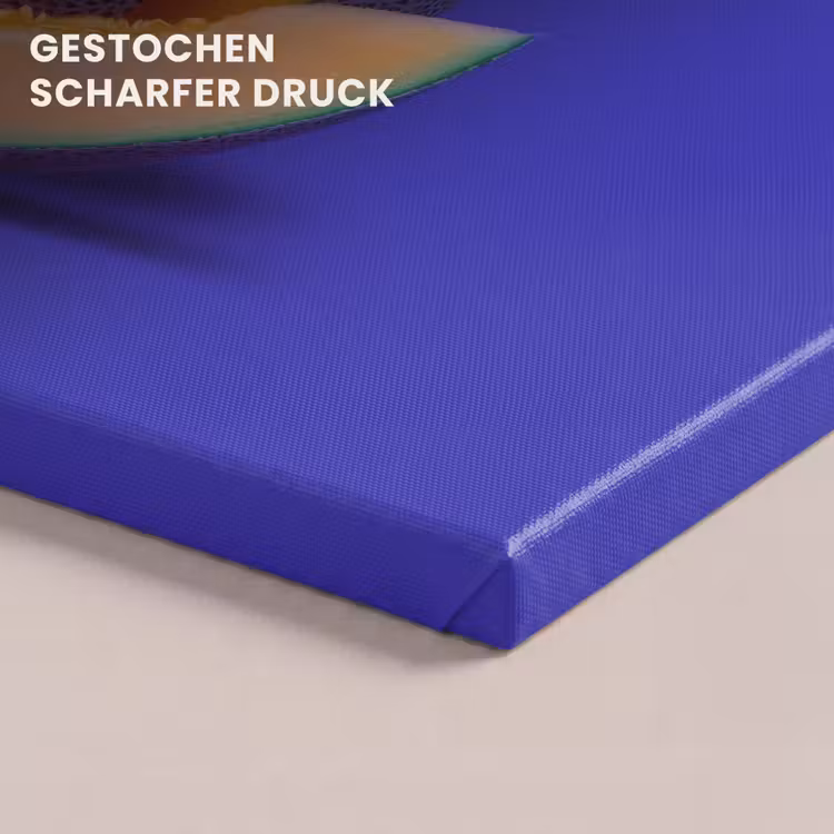 Meloen - Blauw - Oranje - Kunstzinnig canvas 2cm klein -uniquesellingpoint_afwerking-onlywow_DE
