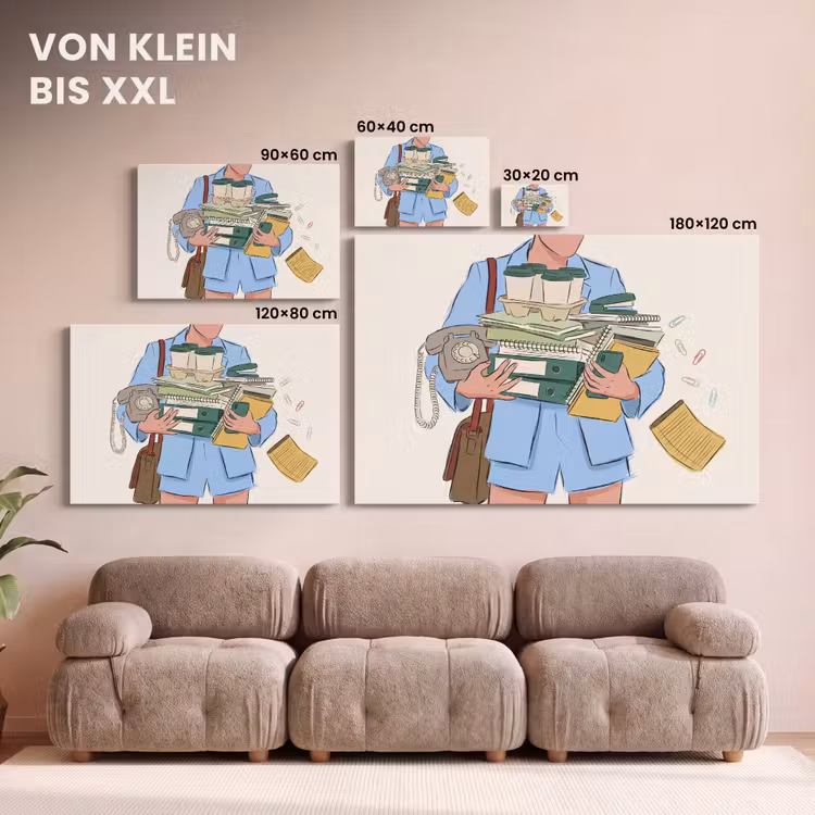 Mens - Kantoorartikelen - Werk - Modern canvas 2cm klein -Xsfeer8_DE