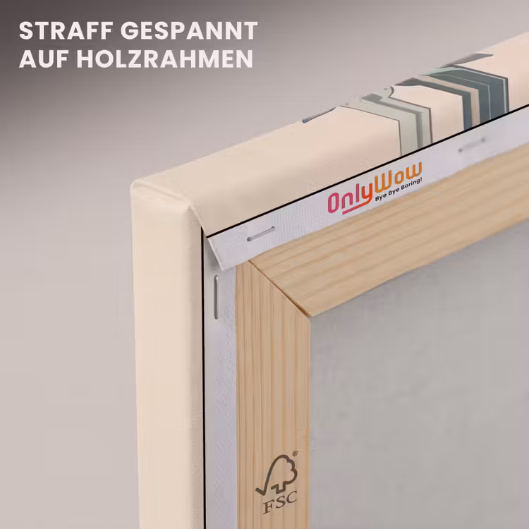 Mensen - Cafe - Koffie - Stadsleven - Modern canvas 2cm klein -uniquesellingpoint_afwerking-onlywow_DE