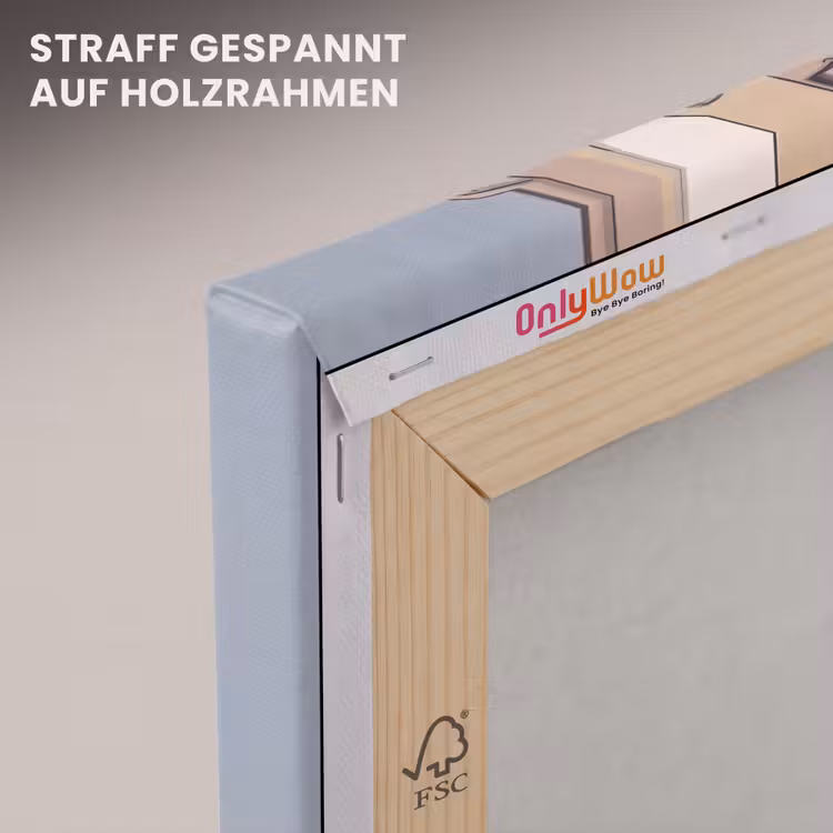 Mensen - Boodschappen - Stadsleven - Modern - Kleurrijk canvas 2cm klein -uniquesellingpoint_afwerking-onlywow_DE
