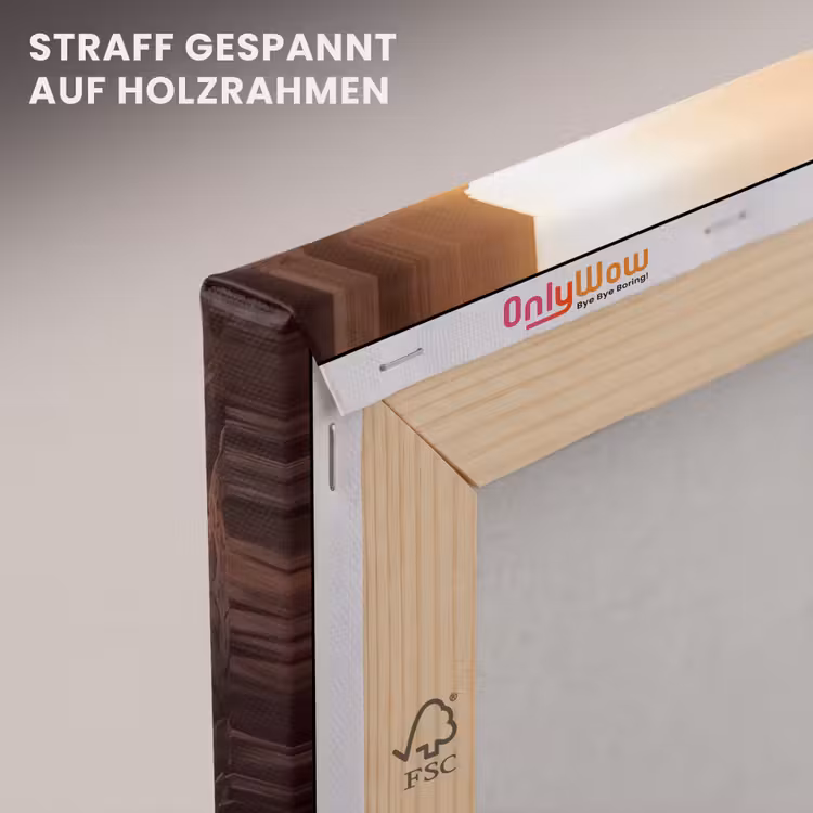 Mensen - Oceaan - Zonsondergang - Kust - Goud canvas 2cm klein -uniquesellingpoint_afwerking-onlywow_DE