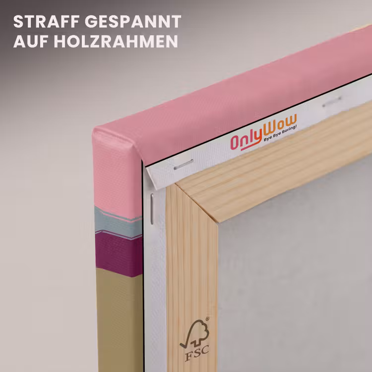 Mensen - Paard - Woestijn - Abstract - Roze canvas 2cm klein -uniquesellingpoint_afwerking-onlywow_DE