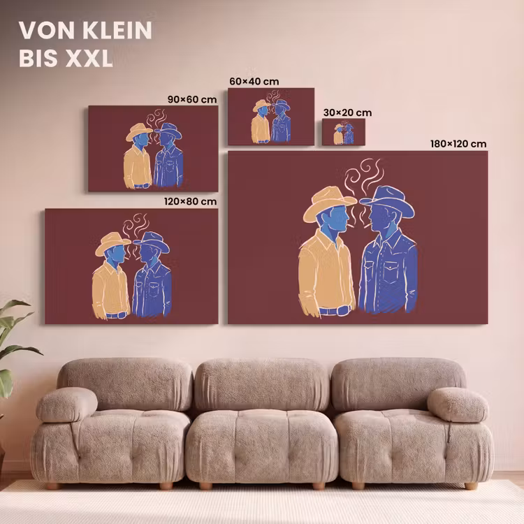 Mensen - Profiel - Sigaret - Abstract - Kunst canvas 2cm klein -Xsfeer8_DE