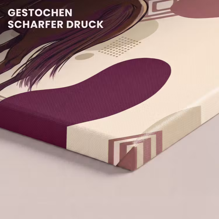 Mensen - Ruiters - Western - Illustratie - Bruin canvas 2cm klein -closeup_print_DE