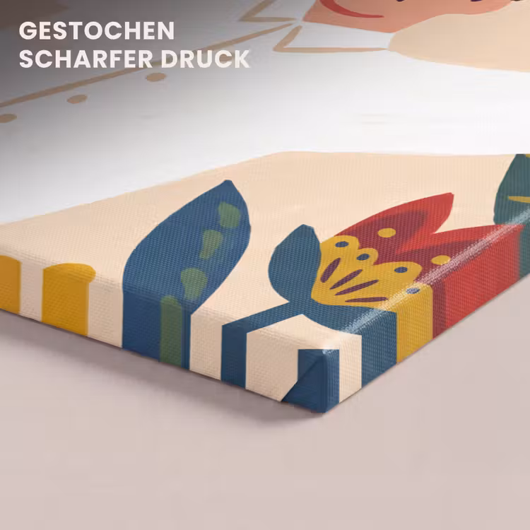 Mensen - Dienblad - Eten - Modern - Kleurrijk canvas 2cm klein -closeup_print_DE