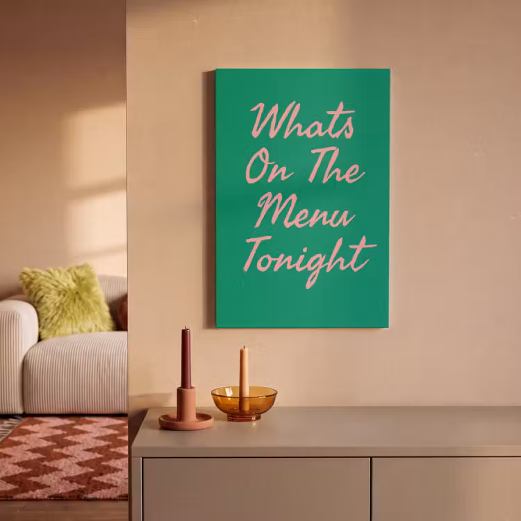 Menu - Quote - Roze canvas 2cm klein -sfeer1