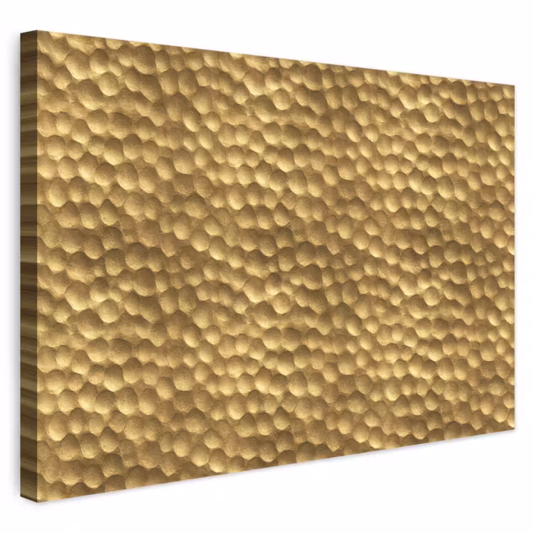 Metaal - Dynamisch - Goud canvas 2cm klein 34 -3d