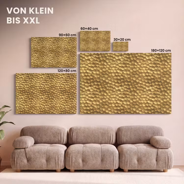 Metaal - Dynamisch - Goud canvas 2cm klein 34 -Xsfeer8_DE