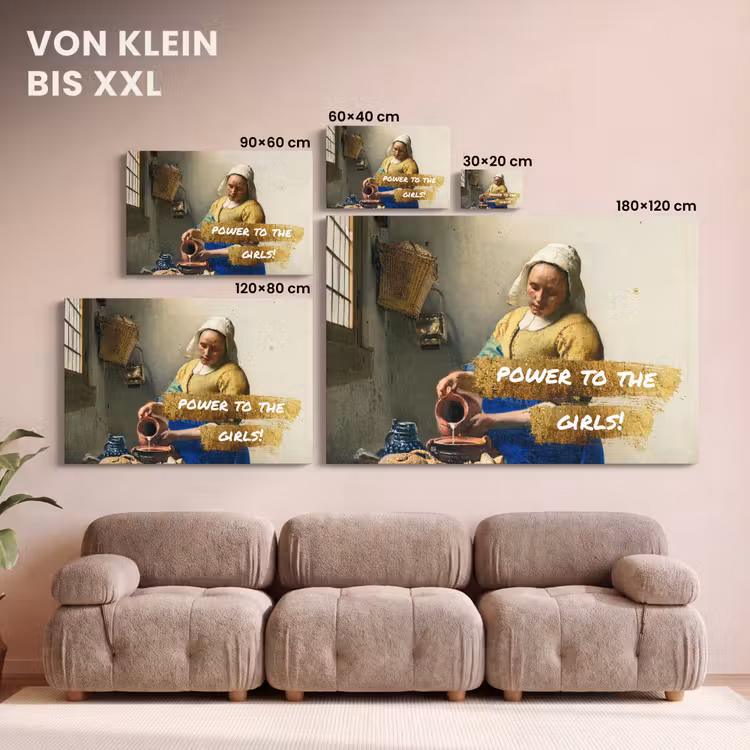 Melkmeisje - Goud - Quotes - Schilderij - Oude meesters canvas 2cm klein -Xsfeer8_DE