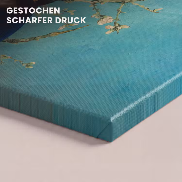 Melkmeisje - Amandelbloesem - Van Gogh - Vermeer - Schilderij - Oude meesters canvas 2cm klein -closeup_print_DE