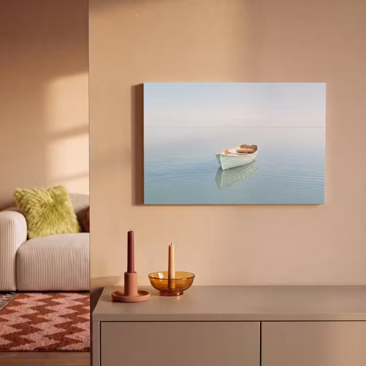 Minimalistisch - Boot - Zee canvas 2cm klein -sfeer1