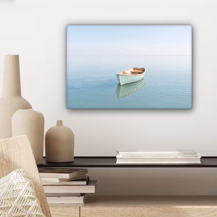 Minimalistisch - Boot - Zee canvas 2cm klein -sfeer6