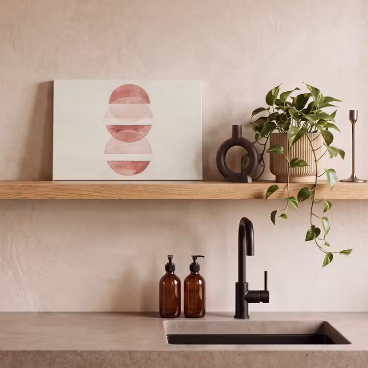 Minimalistisch - Cirkels - Roze canvas 2cm klein -sfeer6