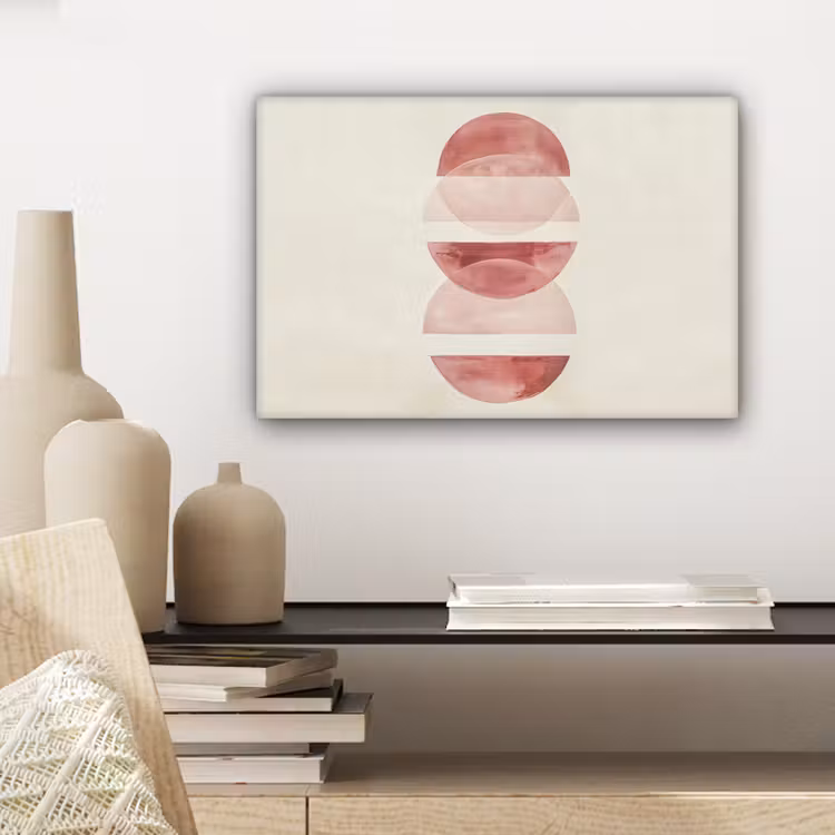 Minimalistisch - Cirkels - Roze canvas 2cm klein -closeup_print_DE