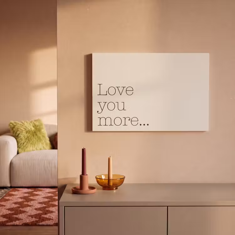 Minimalistisch - Love - Beige canvas 2cm klein -sfeer1