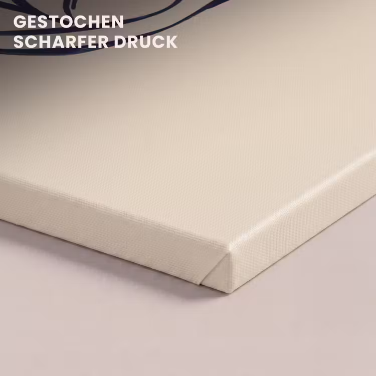 Minimalistisch - Lijnillustratie - Beige - Donkerblauw canvas 2cm klein -closeup_print_DE