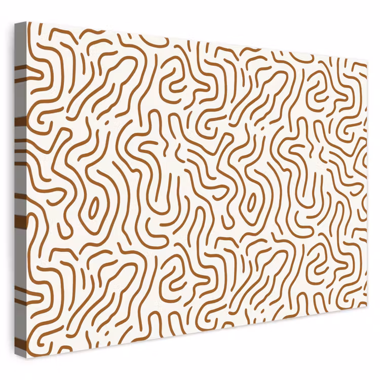Minimalistisch - Patroon - Terracotta canvas 2cm klein 34 -3d