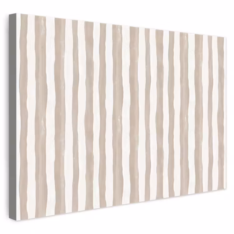 Minimalistisch - Strepen - Beige canvas 2cm klein 34 -3d