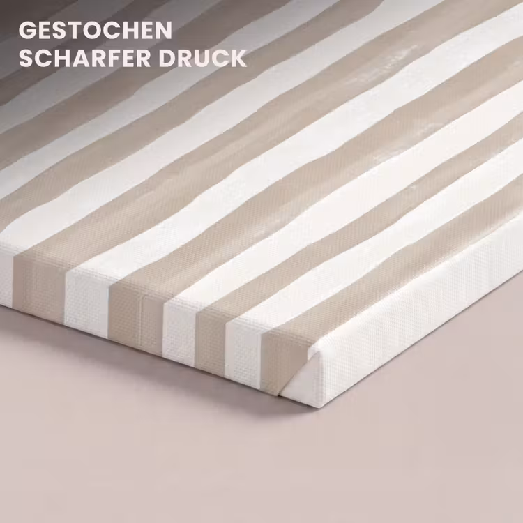Minimalistisch - Strepen - Beige canvas 2cm klein 34 -closeup_print_DE