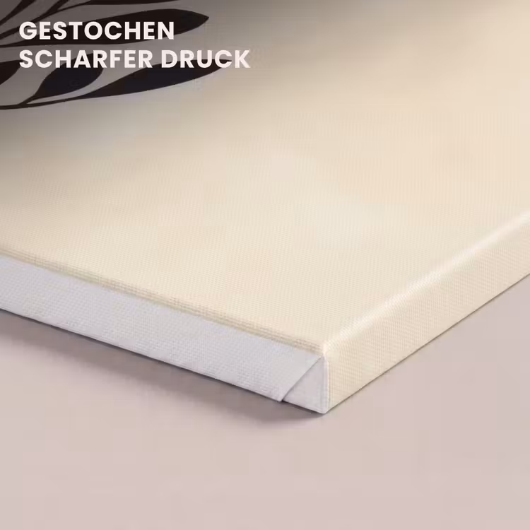 Minimalistisch - Tak - Bladeren - Zwart canvas 2cm klein -uniquesellingpoint_afwerking-onlywow_DE