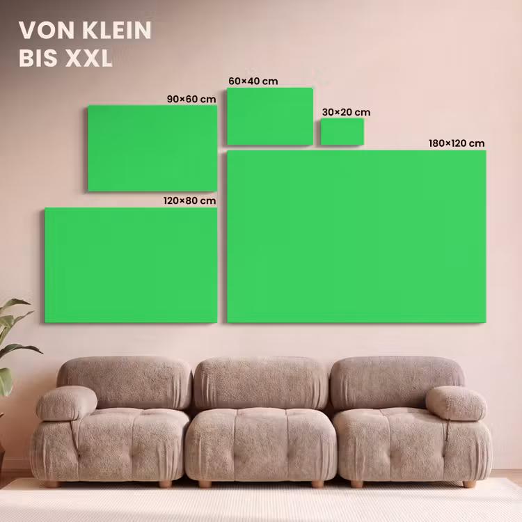 Mint - Green - Groen canvas 2cm klein 34 -Xsfeer8_DE