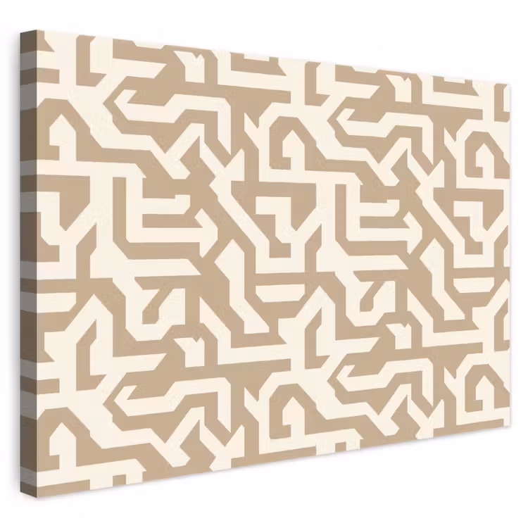 Modern - Abstract - Beige canvas 2cm klein 34 -3d