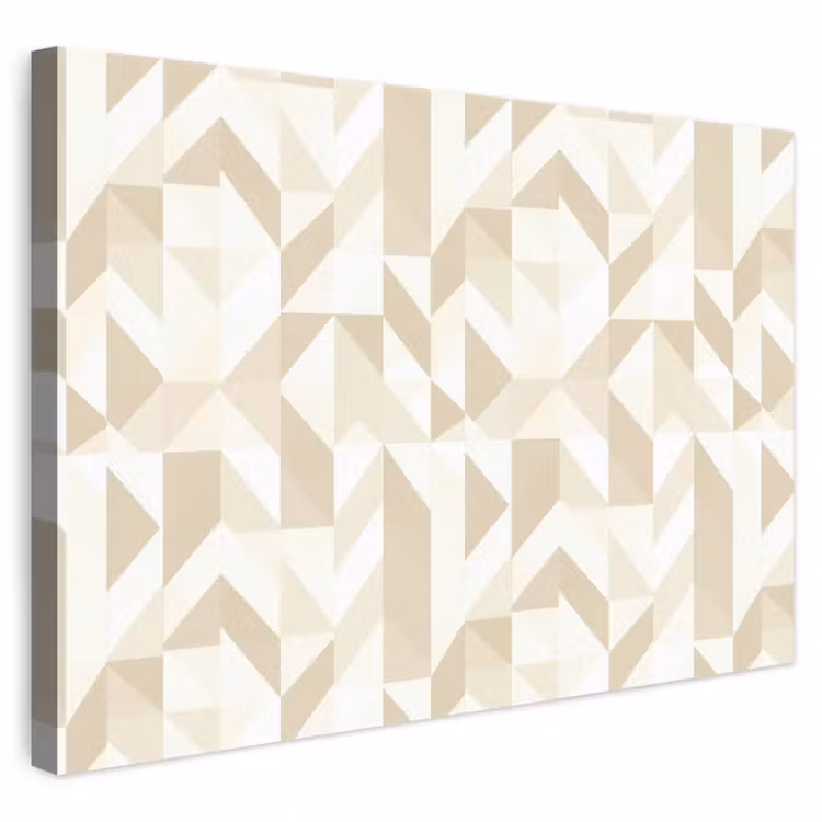 Modern - Abstract - Beige canvas 2cm klein 34 -3d
