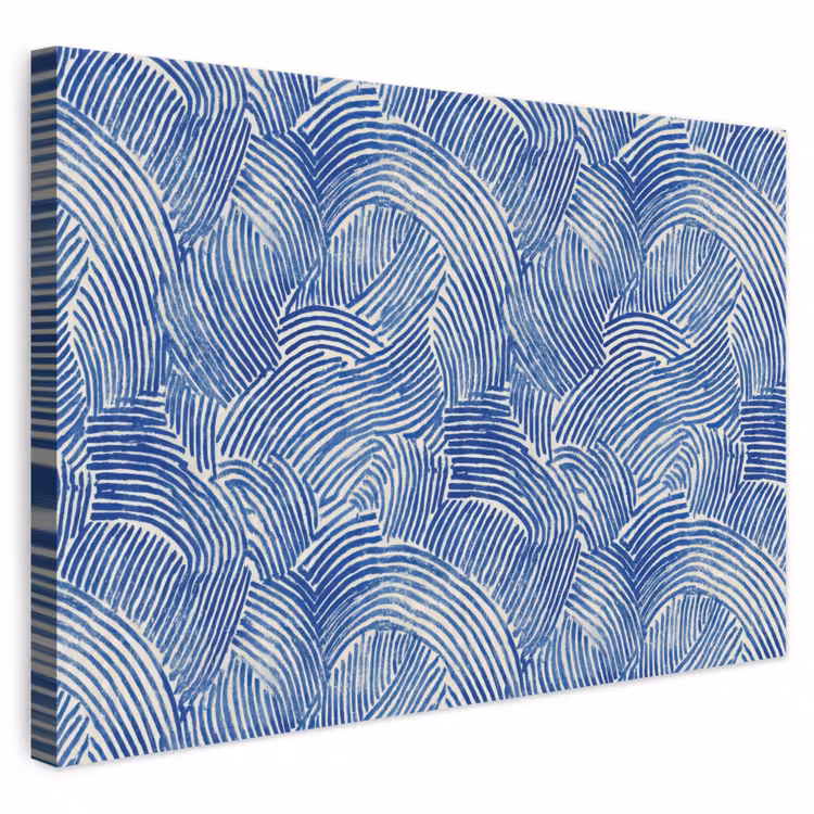 Modern - Abstract - Blauw canvas 2cm klein 34 -3d