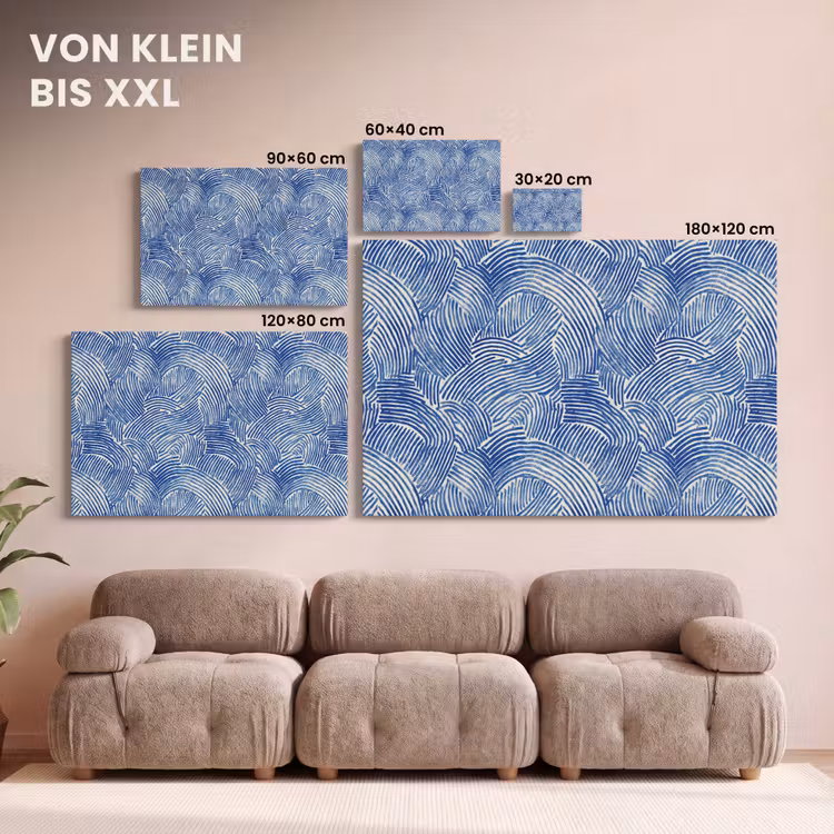 Modern - Abstract - Blauw canvas 2cm klein 34 -Xsfeer8_DE