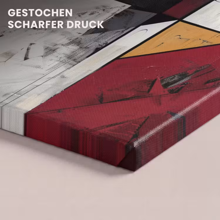 Modern - Abstract - Geometrisch - Rood - Industrieel canvas 2cm klein -closeup_print_DE