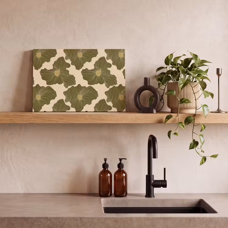 Modern - Abstract - Groen canvas 2cm klein 34 -sfeer3