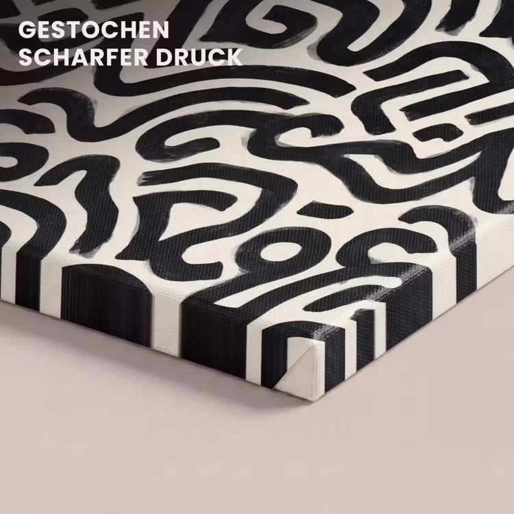 Modern - Abstract - Zwart canvas 2cm klein 34 -closeup_print_DE