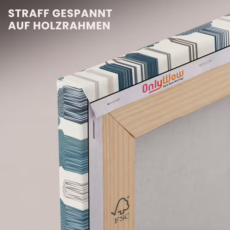Modern - Bomen - Bos - Patroon - Blauw canvas 2cm klein 34 -uniquesellingpoint_afwerking-onlywow_DE