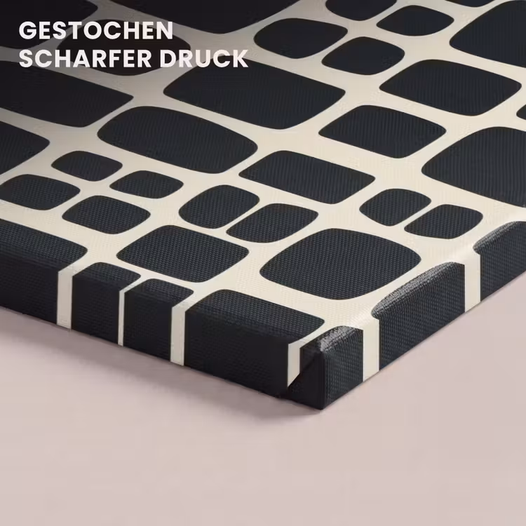 Modern - Organisch - Zwart canvas 2cm klein 34 -closeup_print_DE
