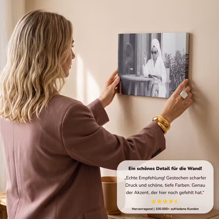 Modern - Vrouw - Zwart - Wit canvas 2cm klein -sfeer3