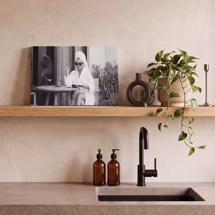 Modern - Vrouw - Zwart - Wit canvas 2cm klein -closeup_print_DE