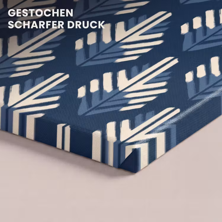 Modern - Patroon - Blauw canvas 2cm klein 34 -closeup_print_DE