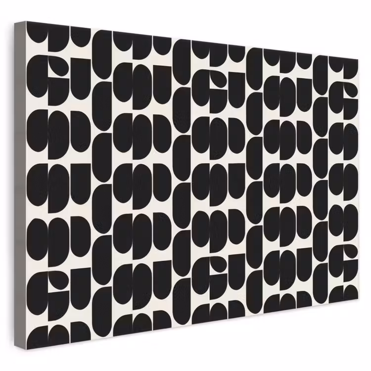 Modern - Patroon - Zwart canvas 2cm klein 34 -3d