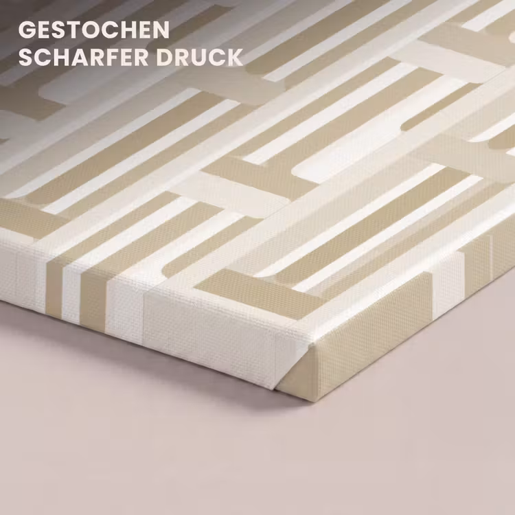 Modern - Geometrisch - Beige canvas 2cm klein 34 -closeup_print_DE