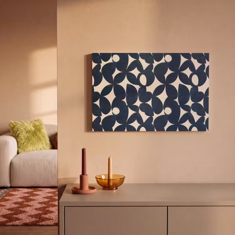 Modern - Geometrisch - Blauw canvas 2cm klein 34 -sfeer1