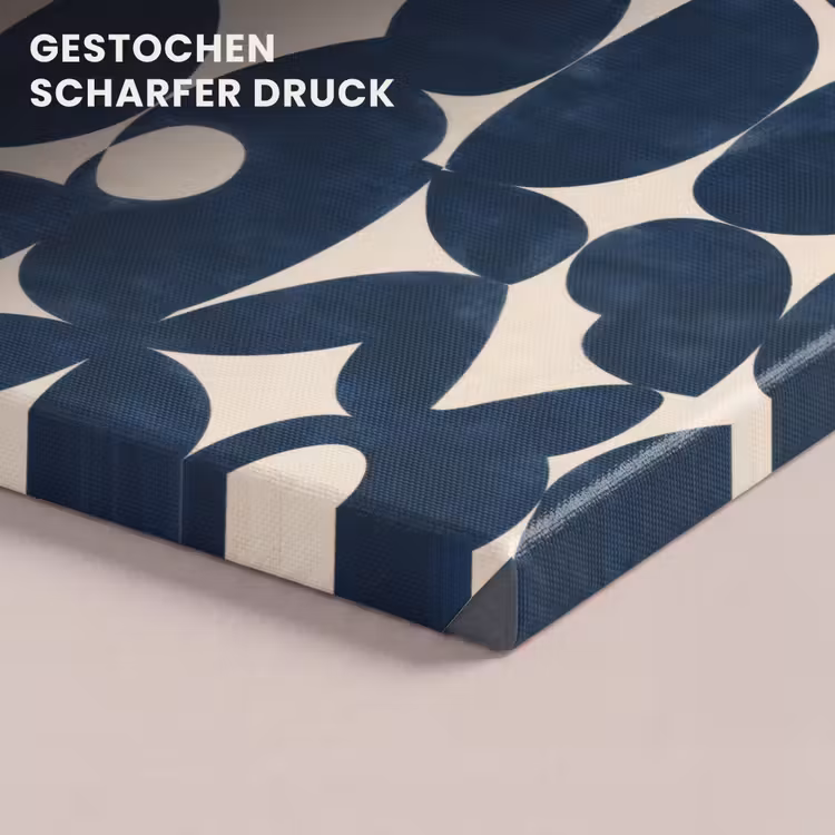 Modern - Geometrisch - Blauw canvas 2cm klein 34 -closeup_print_DE