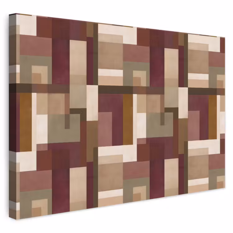 Modern - Geometrie - Kleurrijk canvas 2cm klein 34 -3d